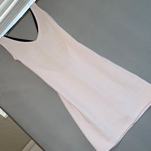 White mini dress with cutout back